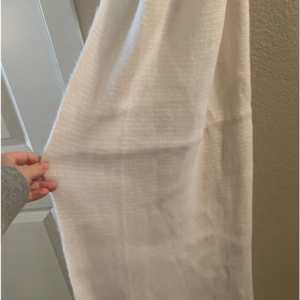 Anthropologie Cream Fringe Scarf